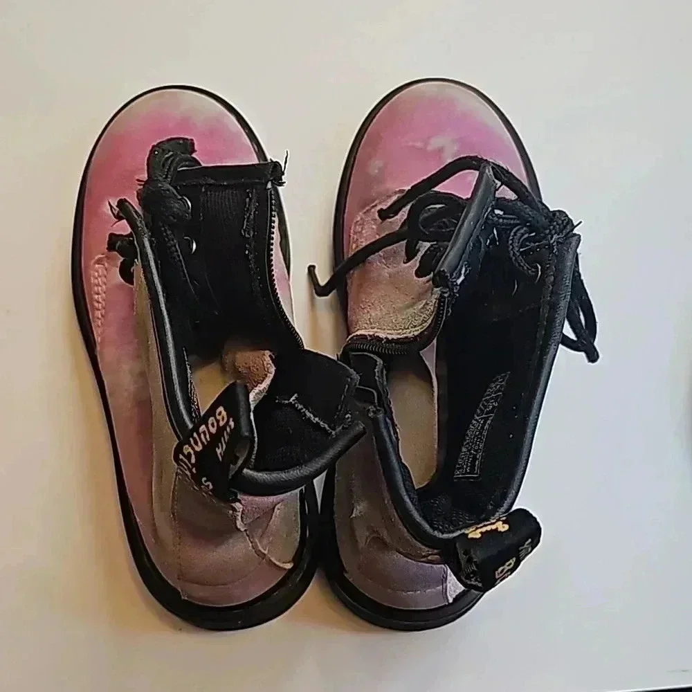 Dr. Martens girls tie dye suede boots size 2